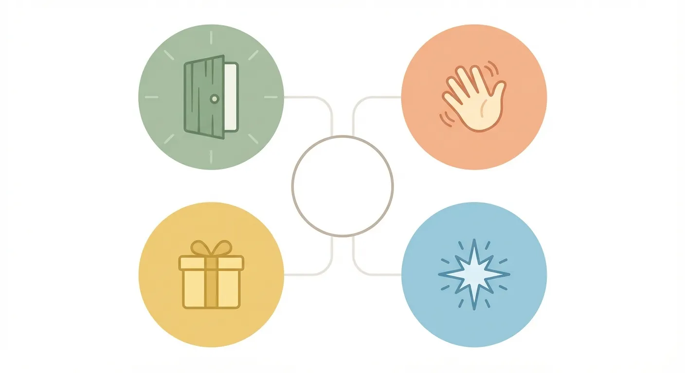 Four needs diagram showing escape, attention, access, and sensory categories