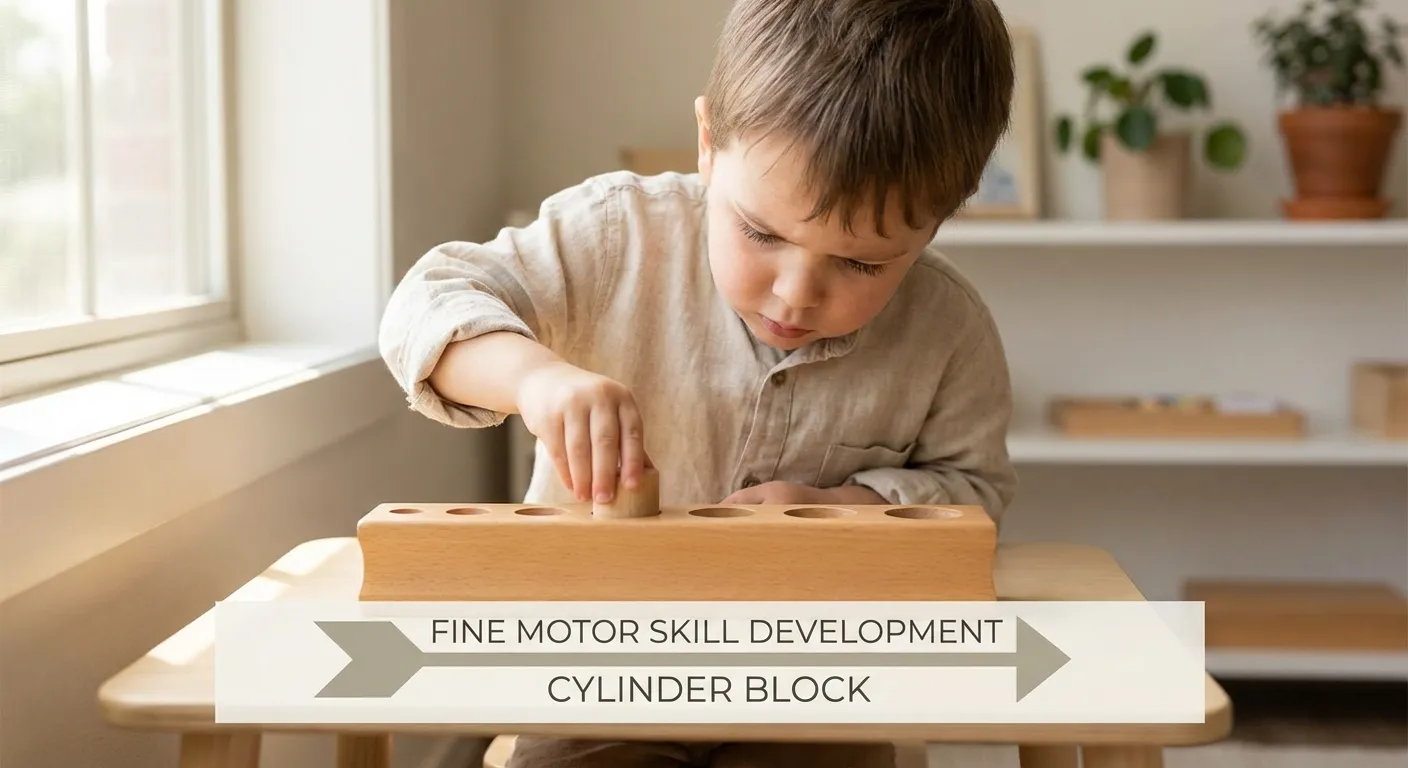 A child examining a puzzle with intense focus, no adult in the frame