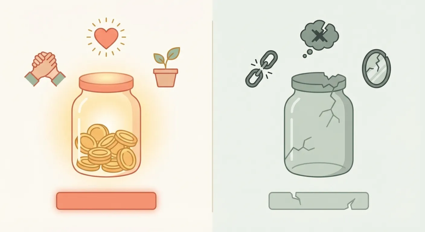 Visual comparison of confidence deposits versus withdrawals