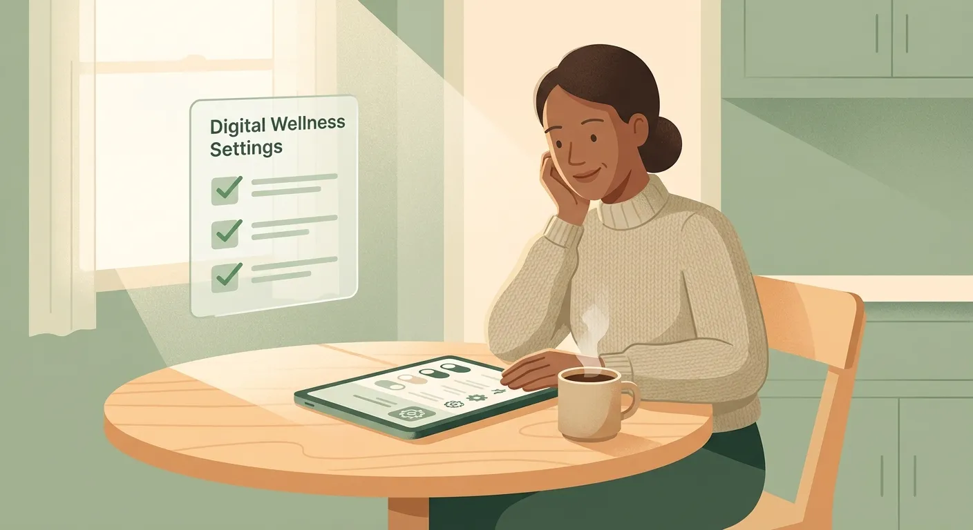 Parent setting up device controls with confidence