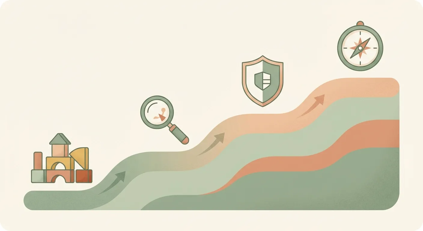 Four stages of substance conversations from early childhood to teens