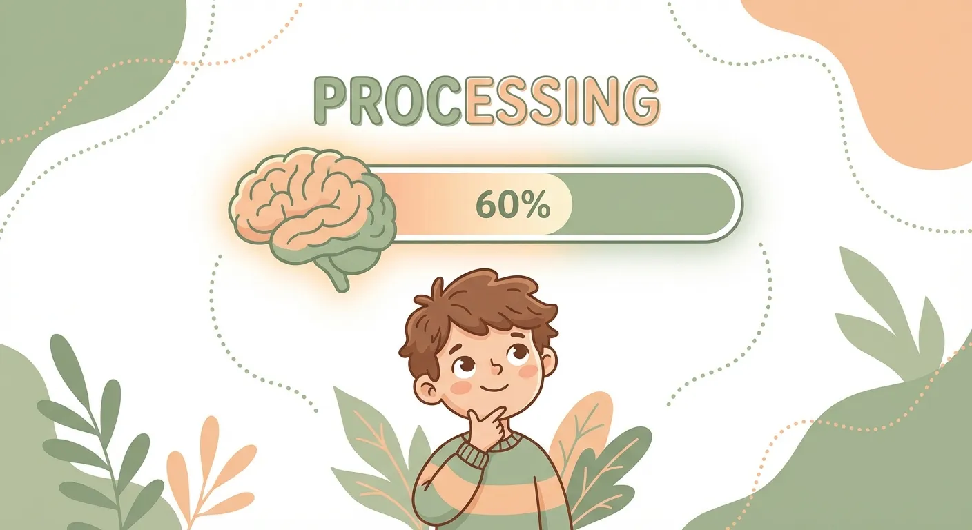 Child's brain shown as a loading progress bar