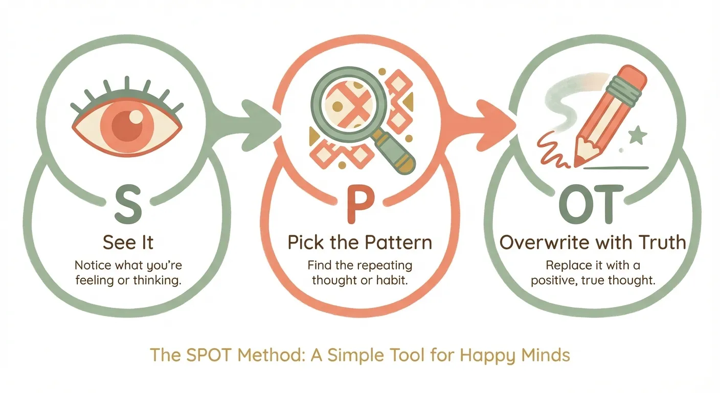 The SPOT method: See It, Pick the Pattern, Overwrite with Truth