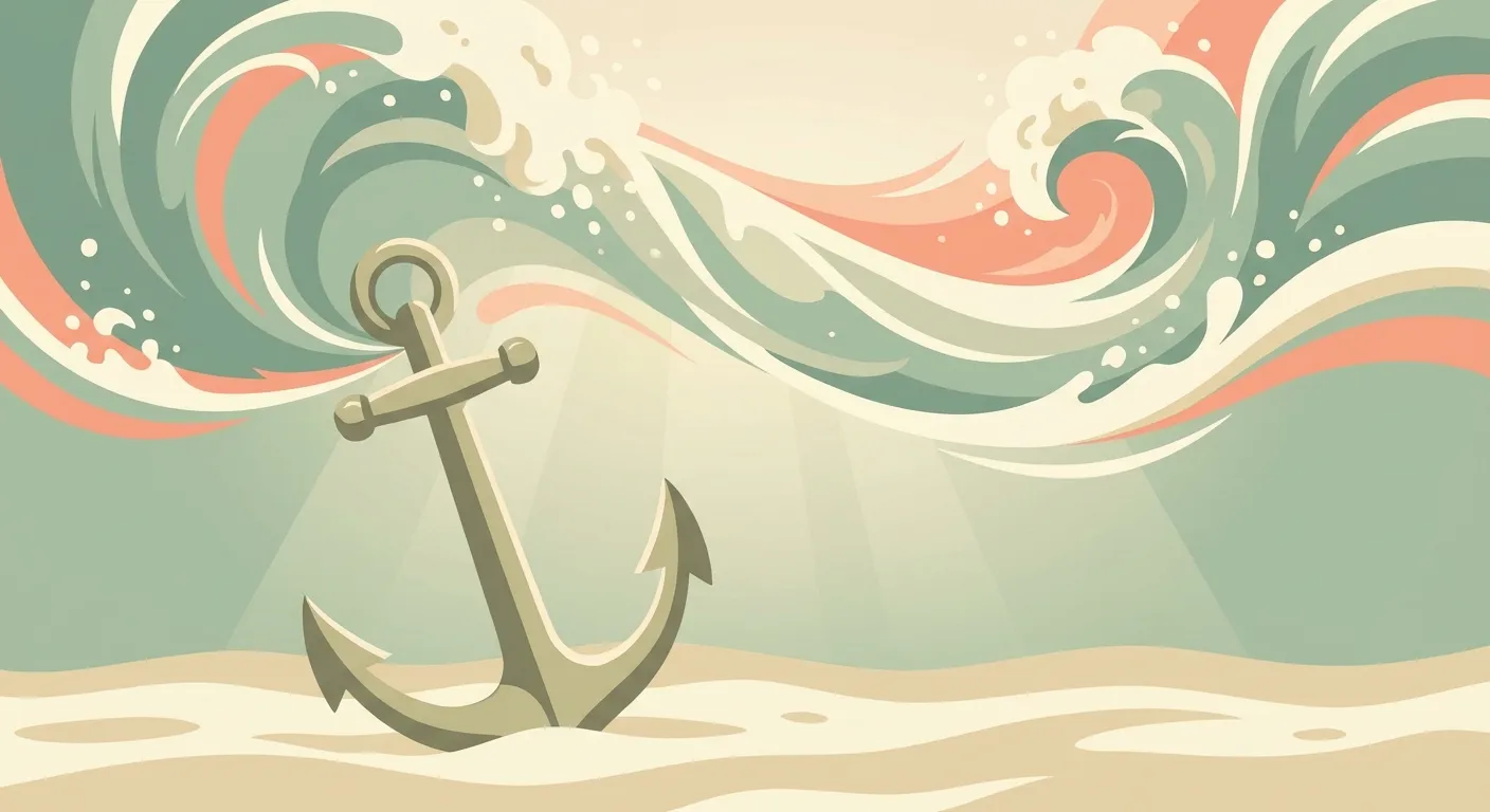 Calm anchor illustration representing steadiness during a child's emotional storm